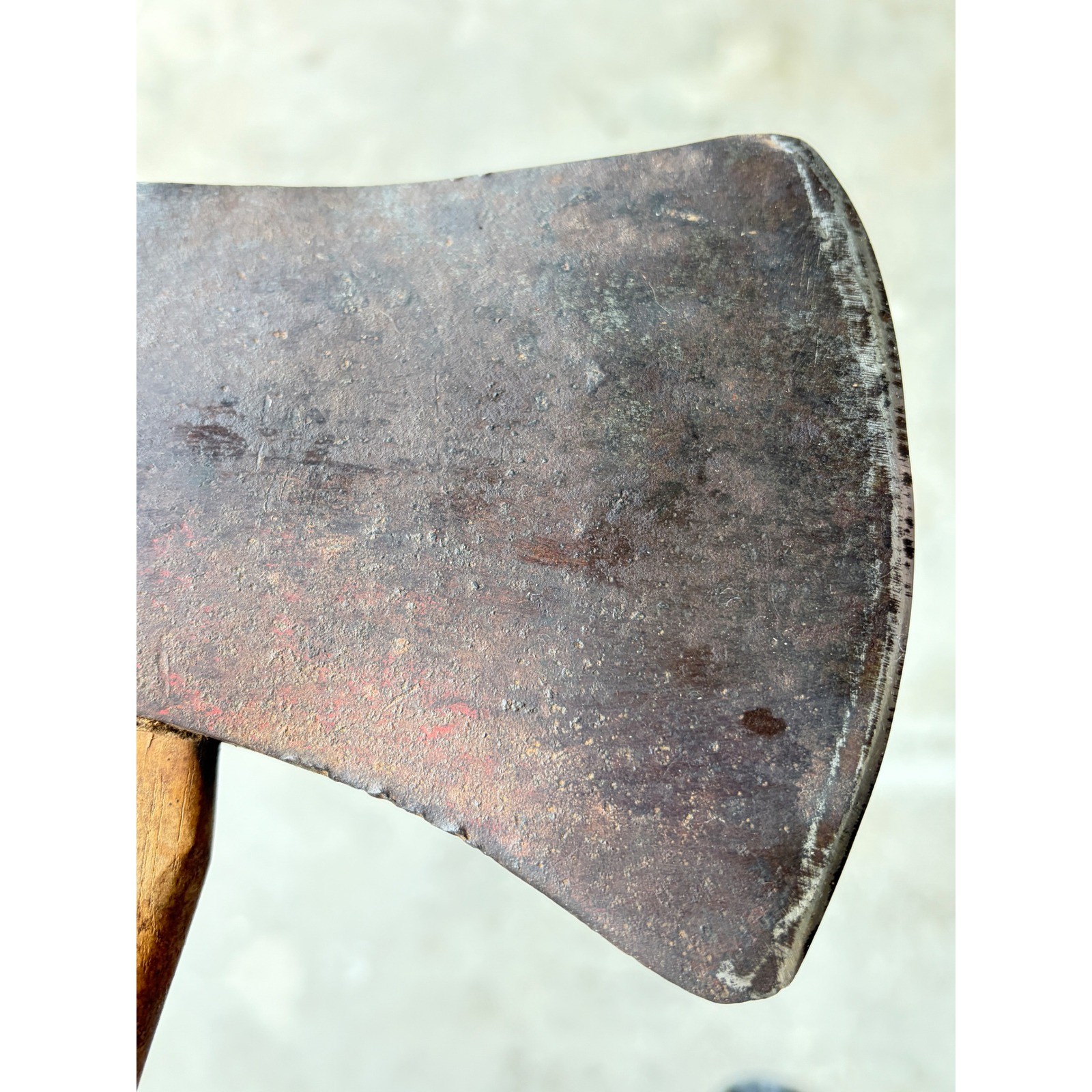 Vintage Double Bit Axe Head on Handle 1940s-60s Logging Tool Needs Re-Wedge