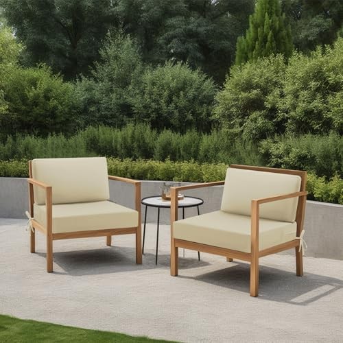 Outdoor Cushions for Patio Furniture, Outdoor Seat 28.5 x 28.5 In Beige