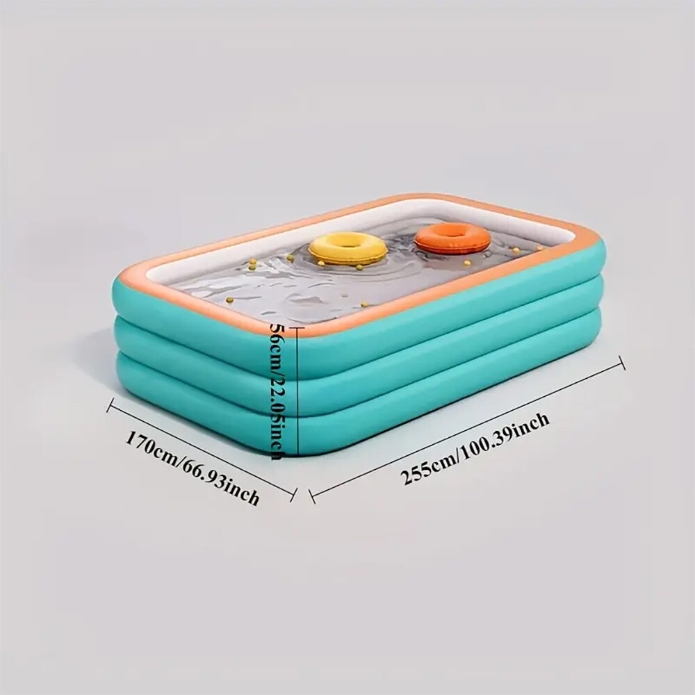 Large Family Inflatable Swimming Pool for Kids Adults Thickened 102" x 63" x 22"