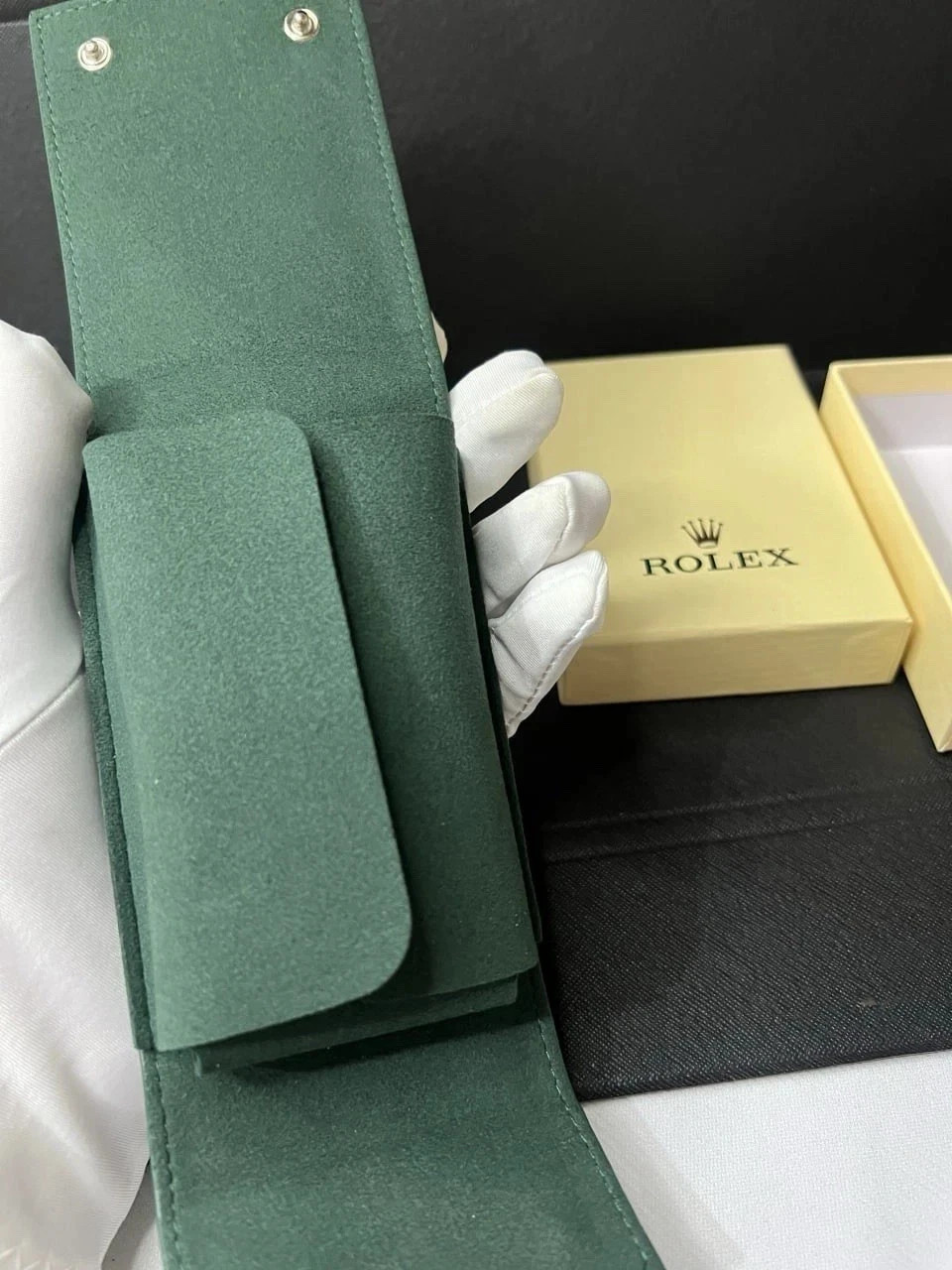 Rolex Case Leather Travel Pouch Service Center Premium Version NIB