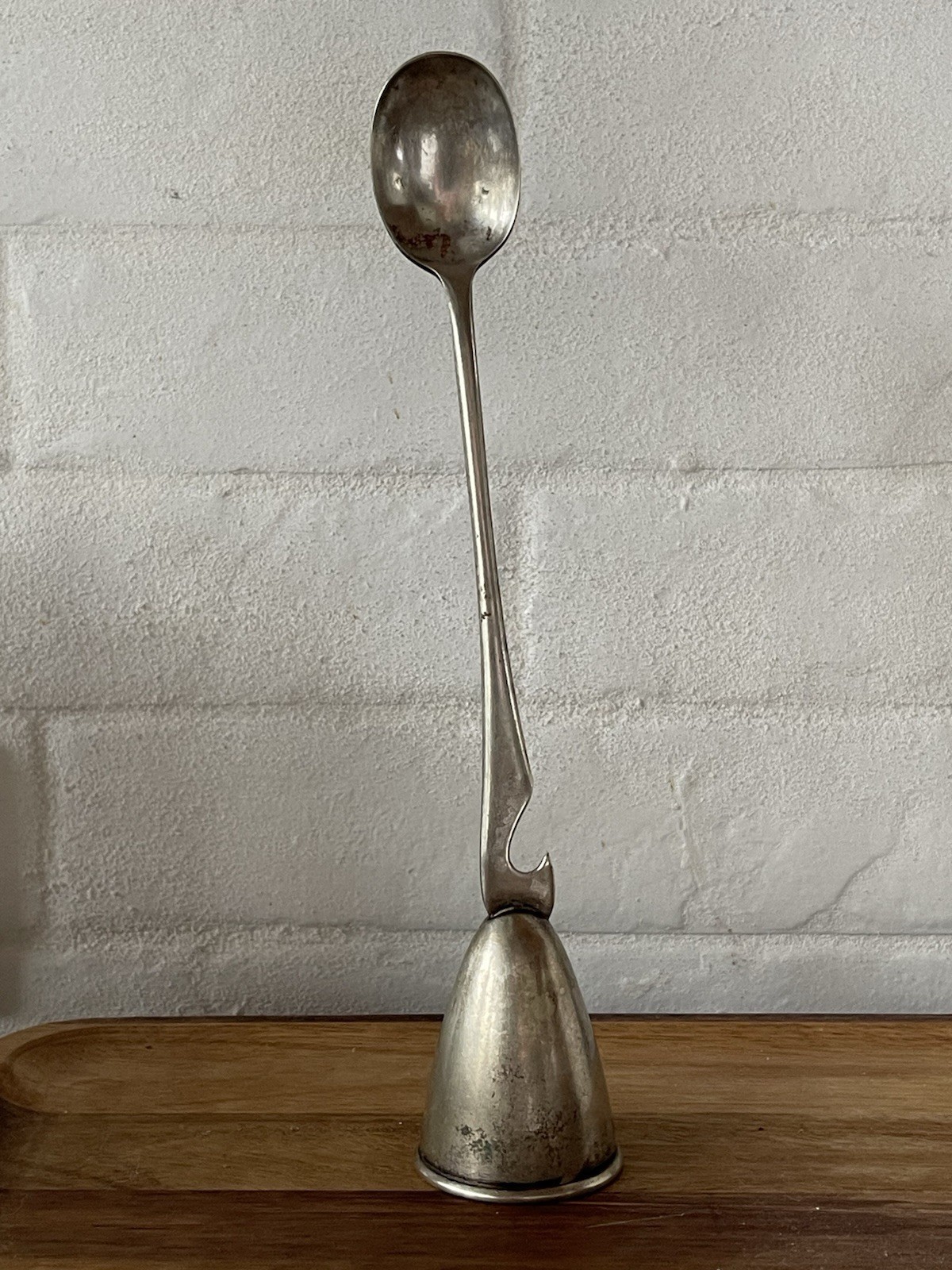 VINTAGE NAPIER SILVER PLATE JIGGER SPOON BOTTLE OPENER BARWARE