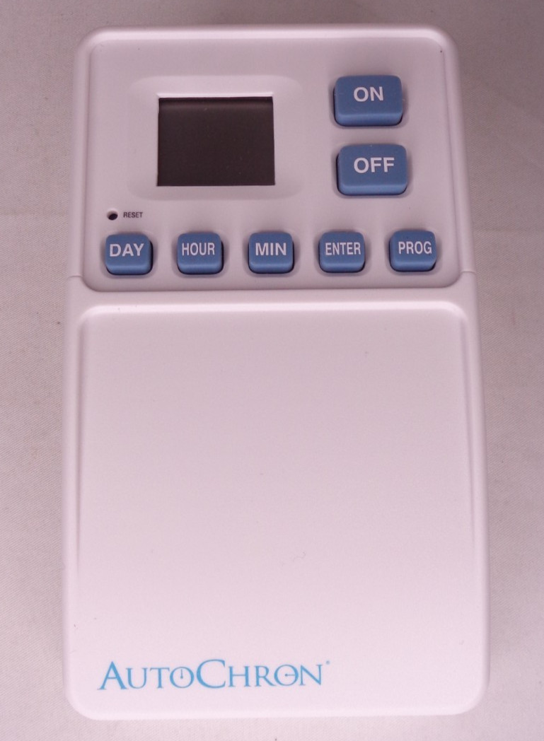 AutoChron Programmable Wireless Wall Switch Timer for Toggle Switch White Blue