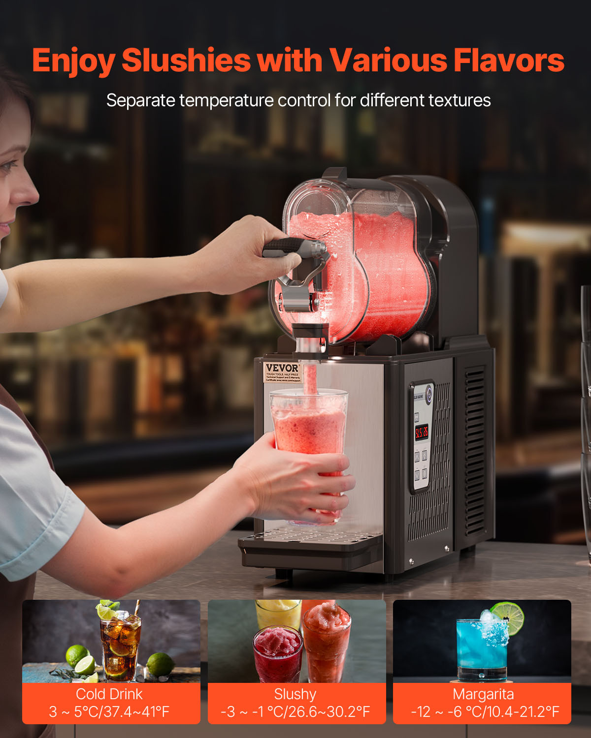 3L Commercial Slushy Machine Margarita Smoothie Frozen Drink Slushie Maker