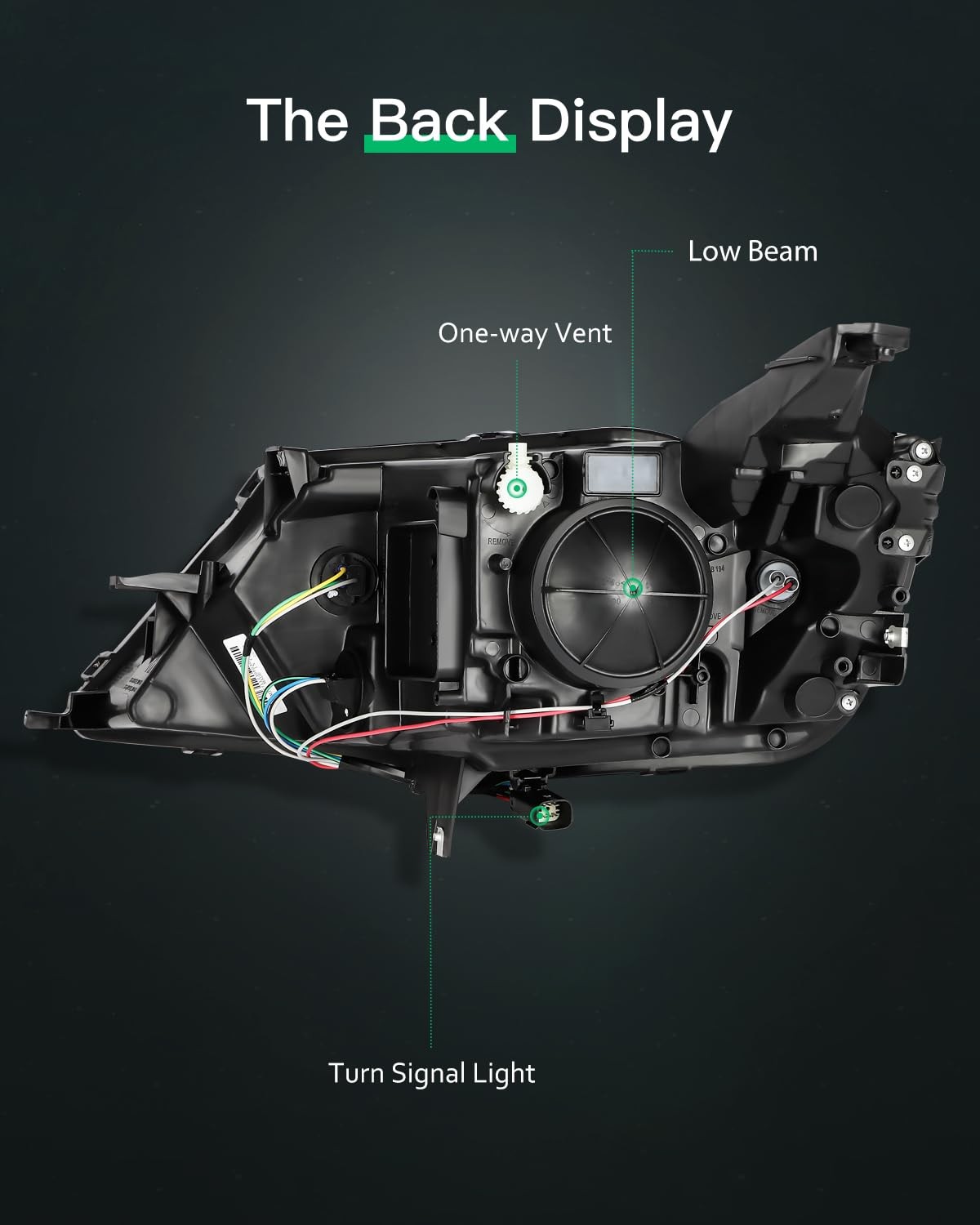 Fit For Chevy Impala Headlight Assembly Black Housing Amber Reflector Clear Lens