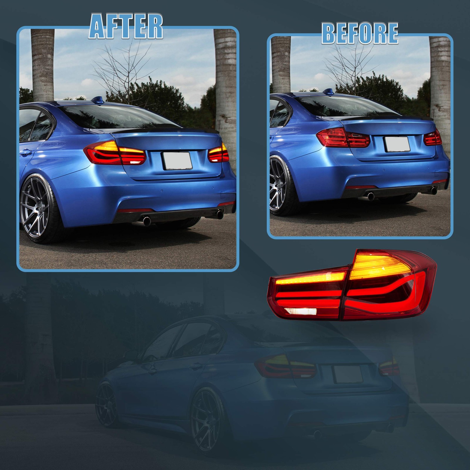 Tail lights Assembly for BMW 3 Series F30 F35 F80 320i 328i 328D Sedan 6th Gen