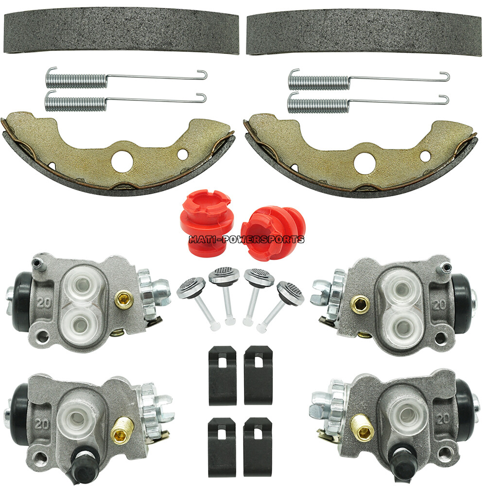 Front Brake Wheel Cylinders w/Shoes Kit for Honda Rancher 350 400 TRX350 TRX400