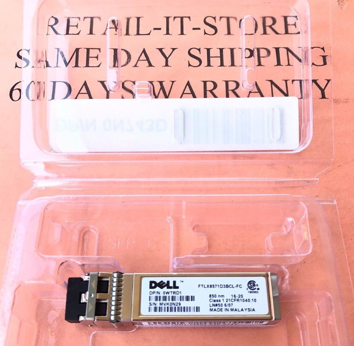 NEW Dell 10G SR SFP+ For Dell Networking N2024, N2024P, N2048, N2048P, N3024