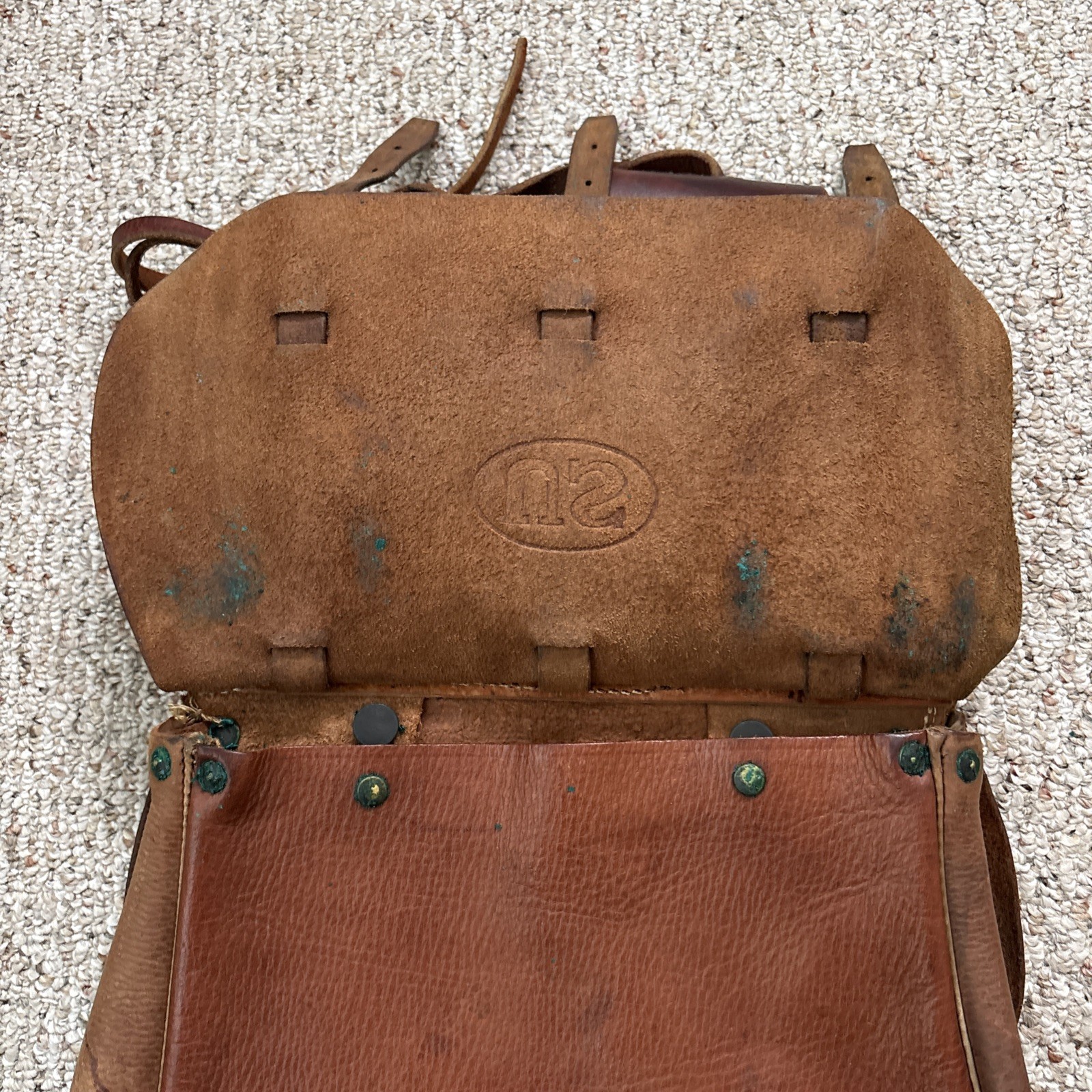 US Cavalry Saddle Bags WWI Antique Leather US Military Saddle Bags Army