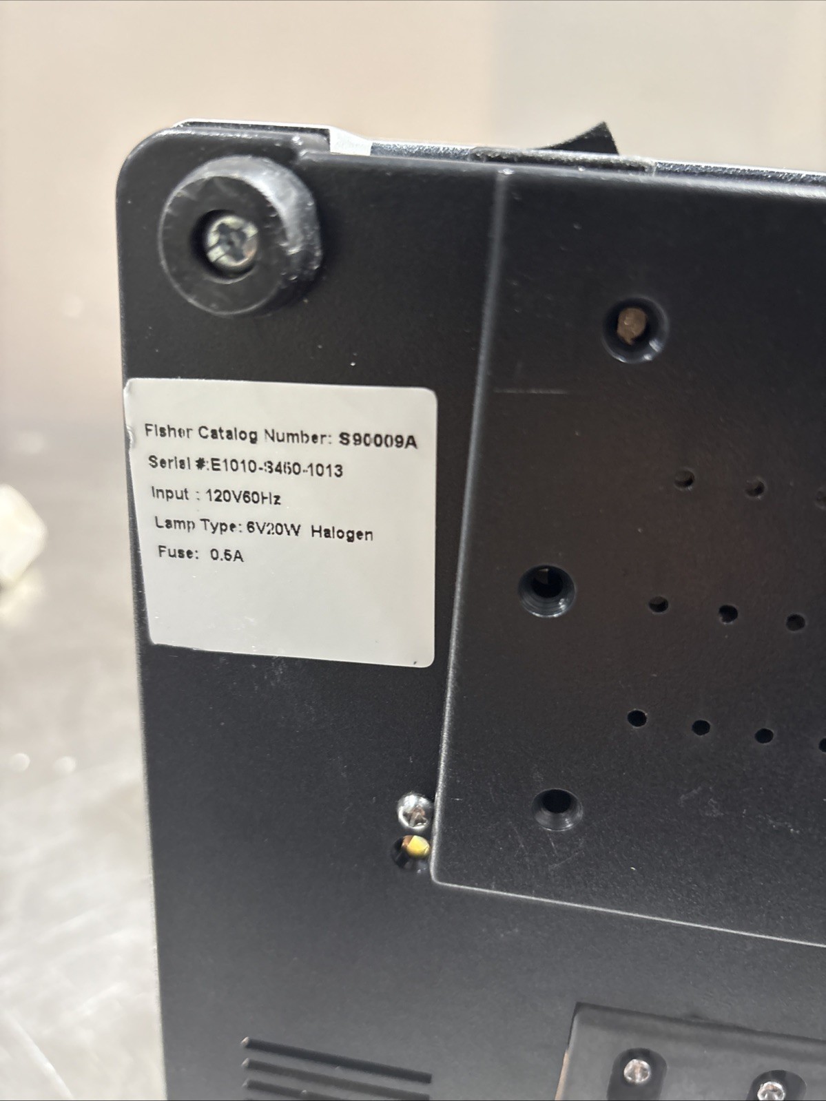 Fisher Scientific Microscope W/4 Objective Lenses EA 10 40 100 4 160/0.17 1.25