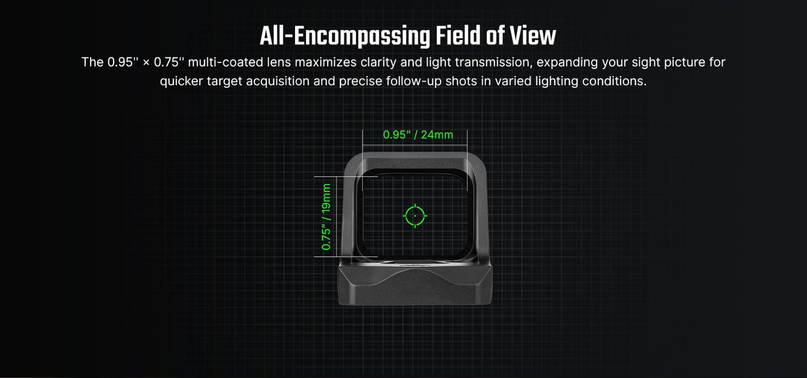 Osight C 3 MOA Dot Sight with 32 MOA Circle (Green)