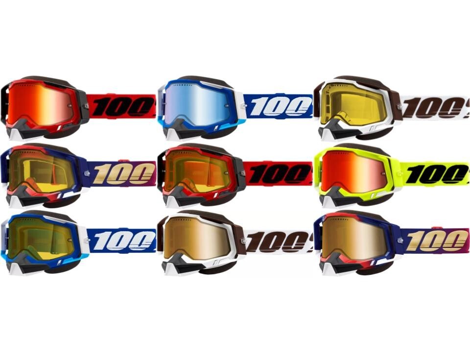 100% Racecraft 2 Snow Goggles Snowmobile Adult Vented Dual Pane Lens Antifog