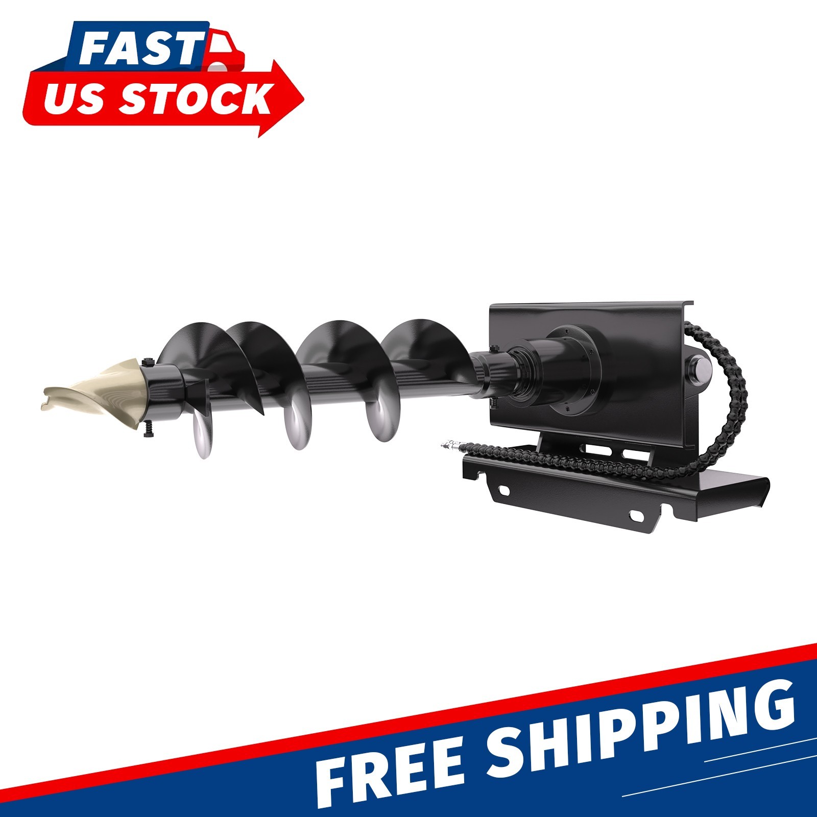 Hydraulic Auger Post Hole Drill for Mini Skid Steer Loader Track Attachment