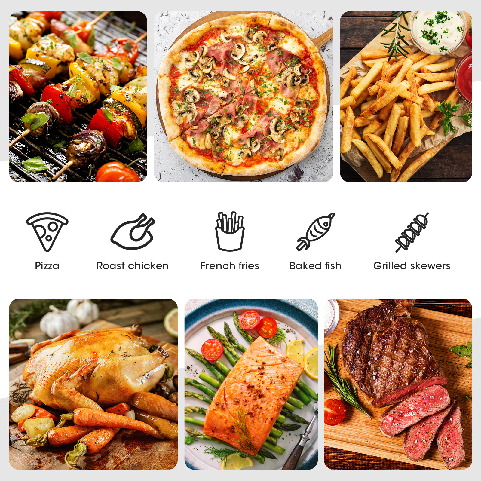 24L Smart Microwave Oven 3 in 1 Air Fryer Combo w/LED Display Countertop Large