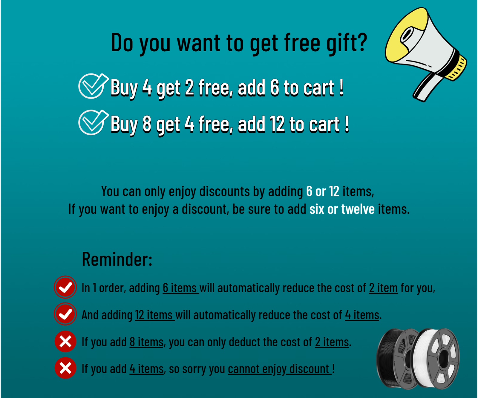 [BUY 4 GET 2 FREE,ADD 6 TO CART] SUNLU PLA META PLA+ PETG SILK ABS Filament 1KG