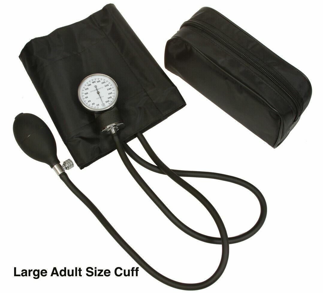 Manual Blood Pressure Monitor BP Cuff Gauge Aneroid Sphygmomanometer Machine Kit
