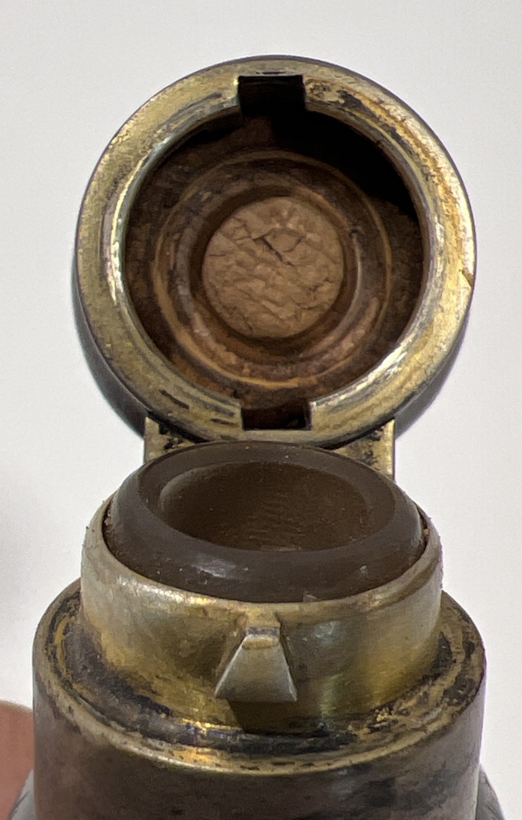 Antique Gorham .925 Sterling Silver Over Glass Overlay Flask Unmolested