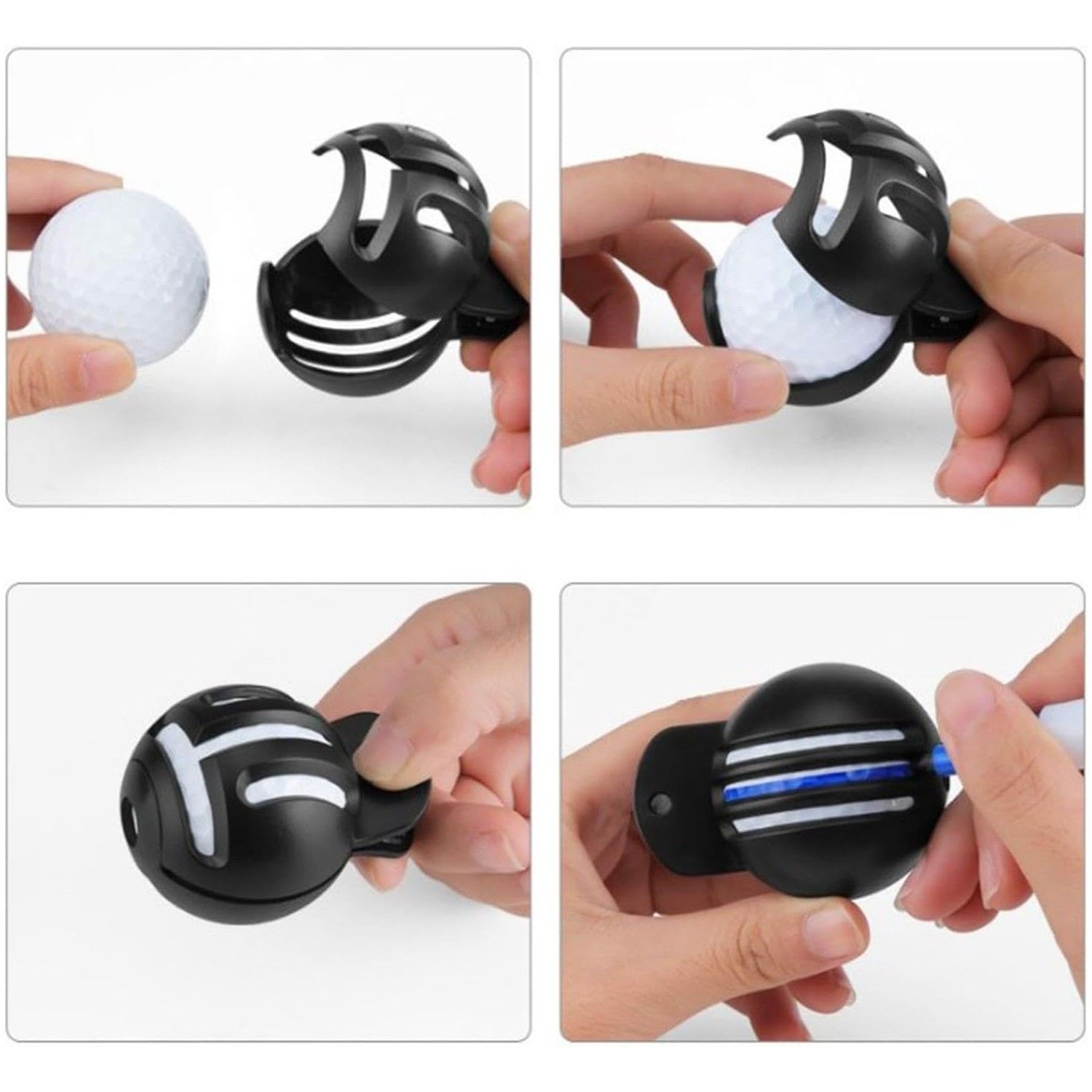 Advanced Effortless Golf Ball Alignment Tool Design with 2 Stamp