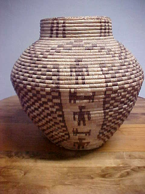 Large OLLA Style Basket Southwestern Indian Tribes Apache Pima Papago? 20" Tall