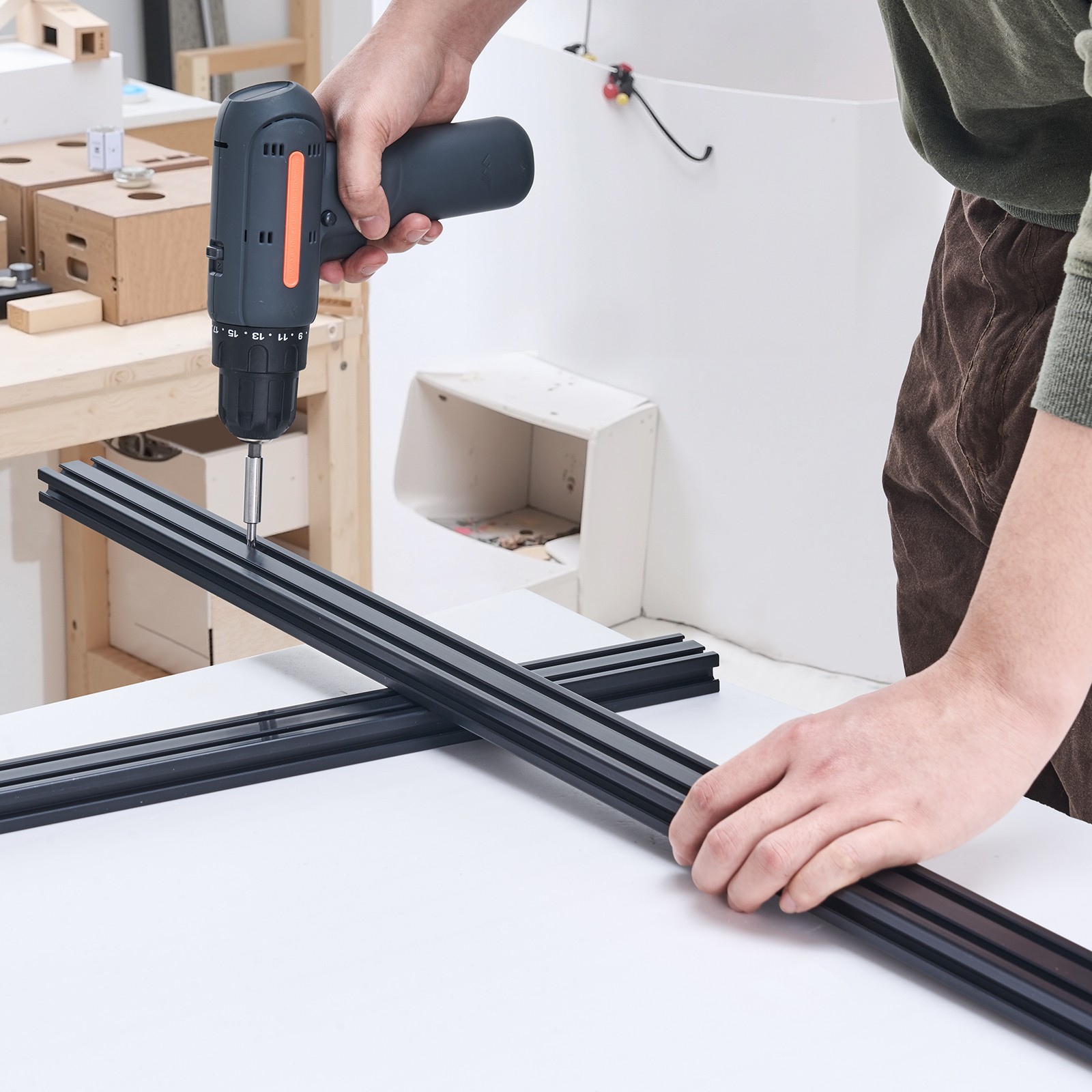 4PCS 39.4 in (1000 mm) T Slot 2040 Aluminum Extrusion Anodized Linear Rail