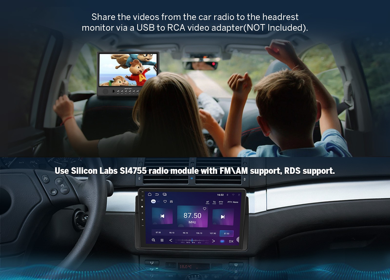 CAM+DVR+9"Android Auto 14 for BMW E46 325i 328i 330i Car Radio Head Unit CarPlay