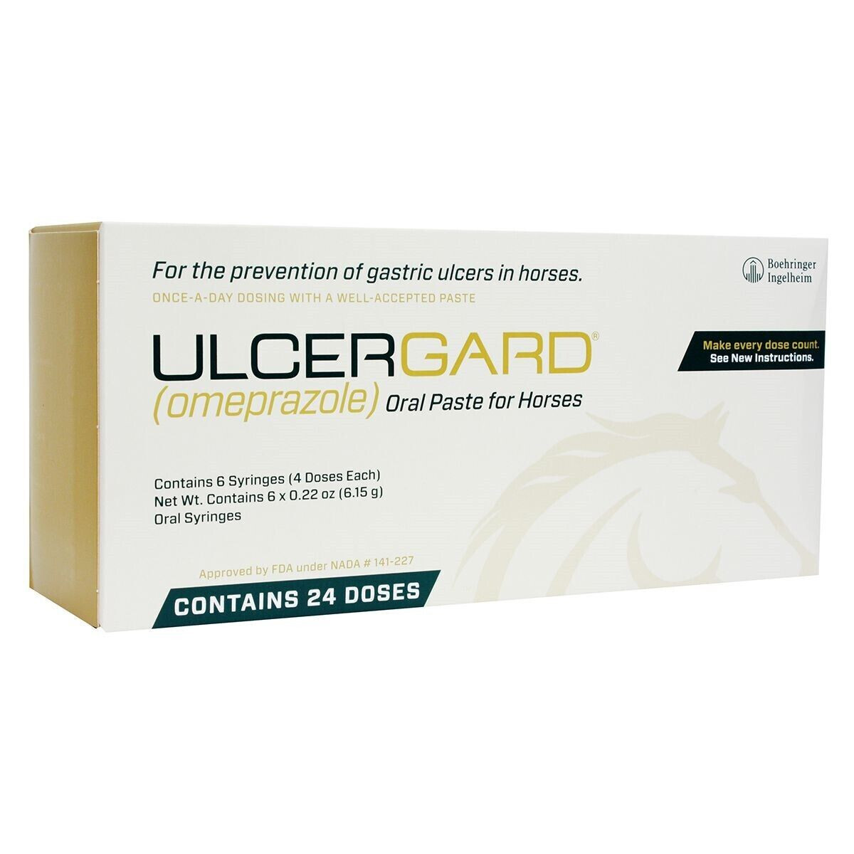 NEW - 6 Pack Equine UlcerGard Oral Paste for Horses 4 dose each  EXP: 07/2026