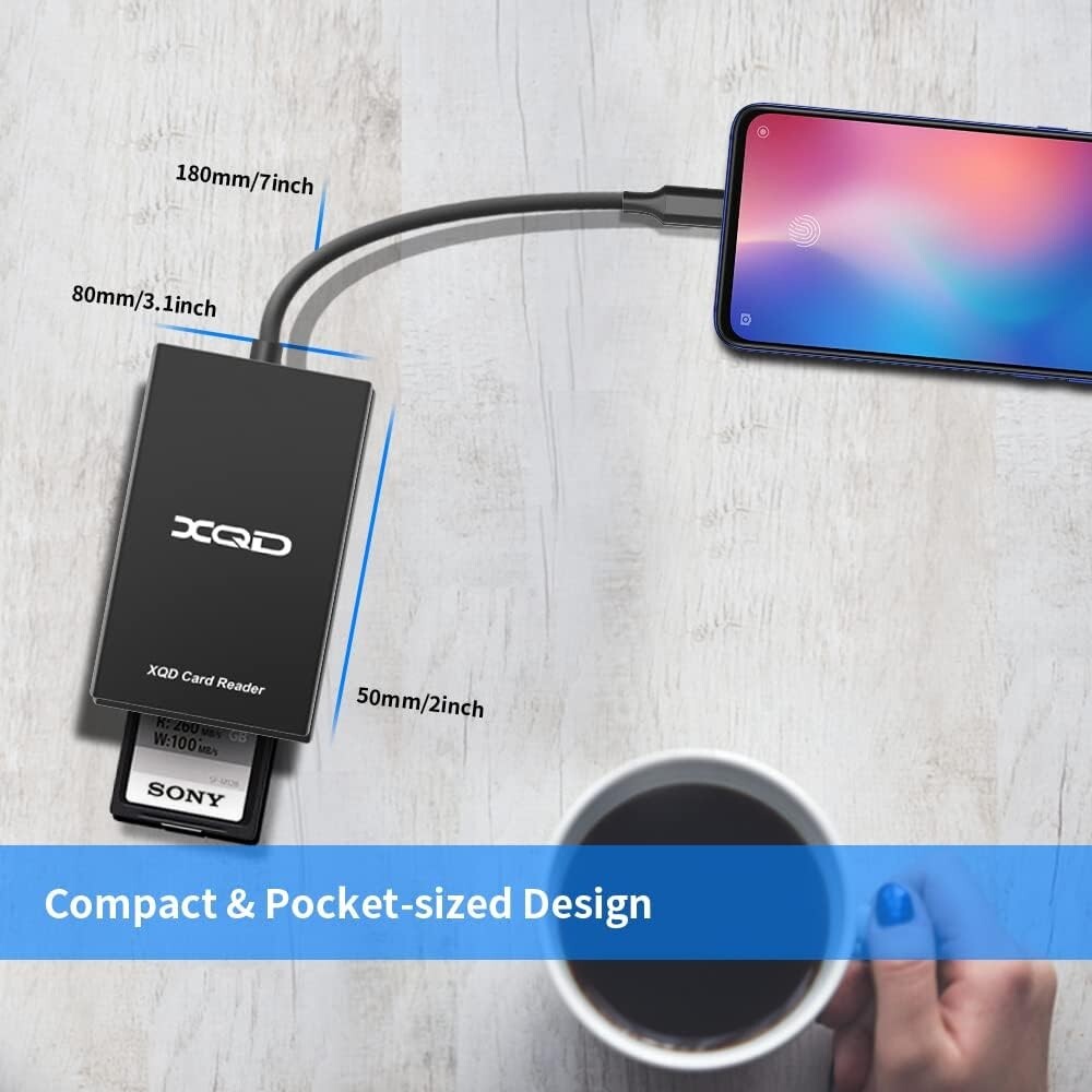 USB 3.0 XQD/SD 2 in 1 Card Reader, Sony XQD Memory Card Reader 5Gpbs Super Speed
