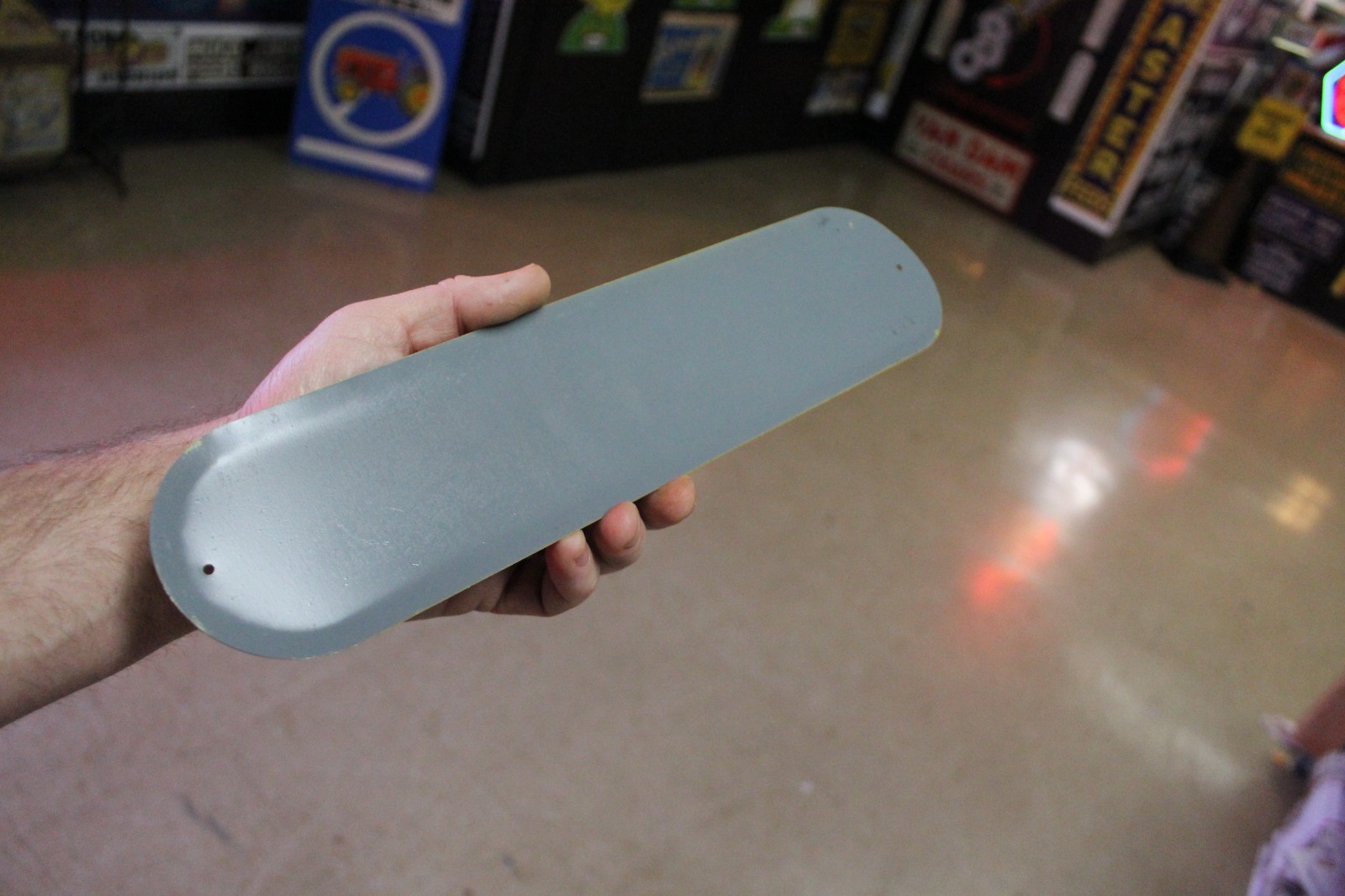 RARE 1950s BUFFALO ROCK GINGER ALE SODA STAMPED PAINTED METAL PUSH DOOR SIGN