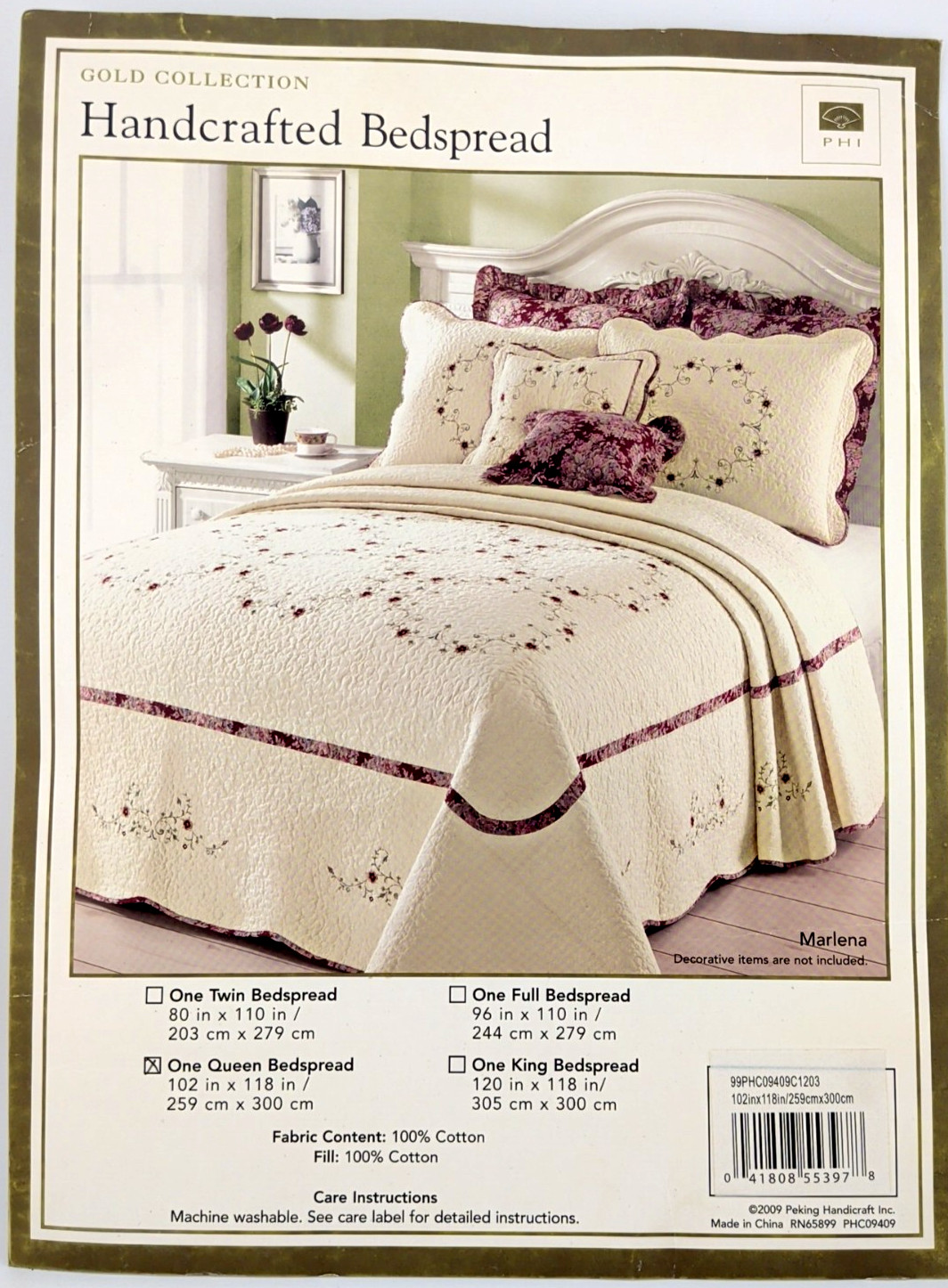 Gold Collection Marlena Floral 100% Cotton 6-Piece Quilt Set Bedspread Coverlet