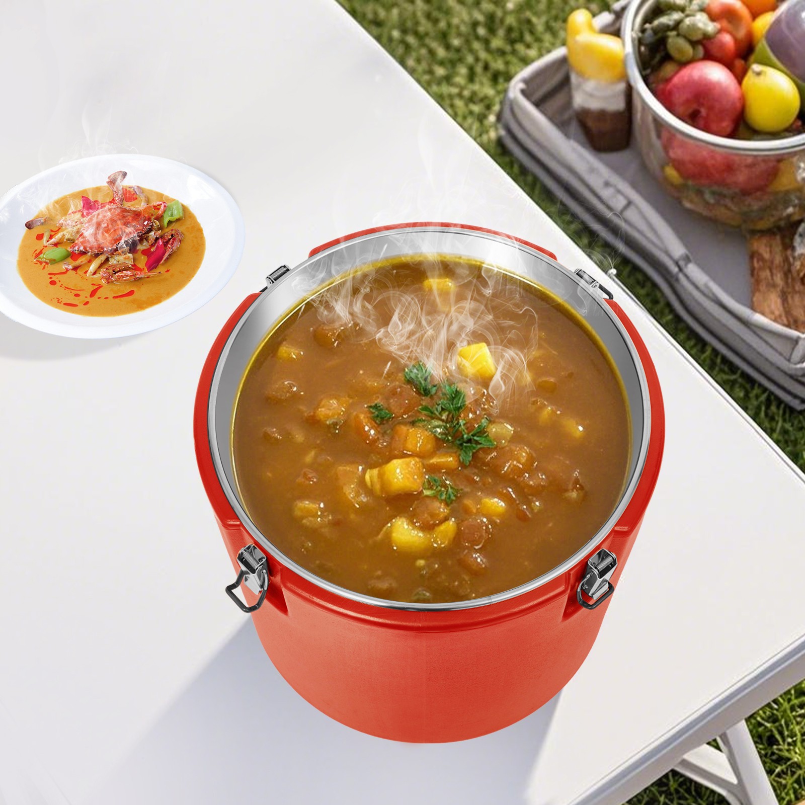 Commercial Soup Container for Hot or Cold Food Insulated Food Carrier 50L