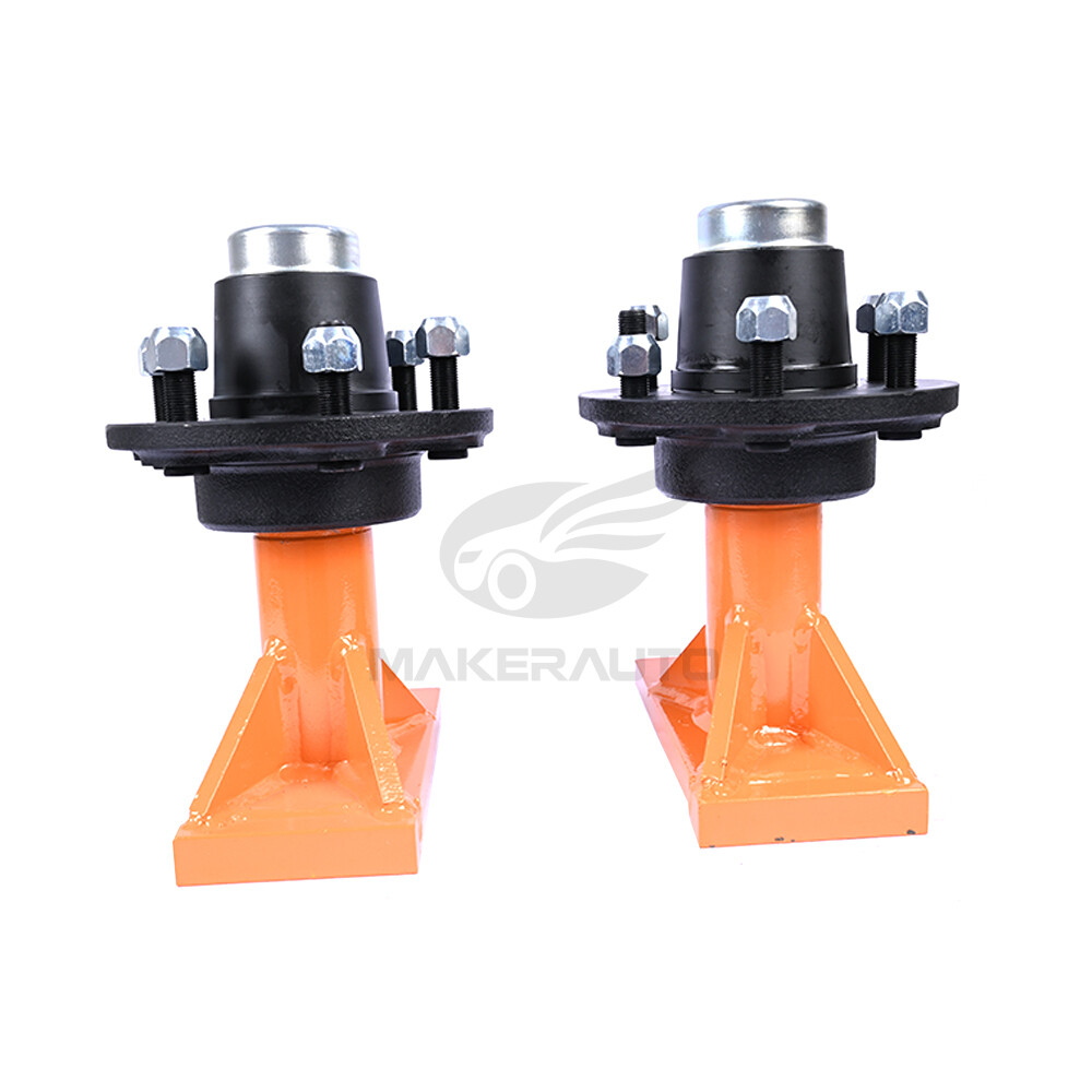 New 6x 5.5 Lug Superior Shipping Container Wheels, Bolt-on Spindle Kit(Pair)