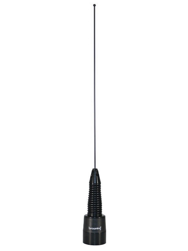 NMO Wideband VHF 136-174 MHz Unity Gain BLACK Antenna w/ Spring Browning