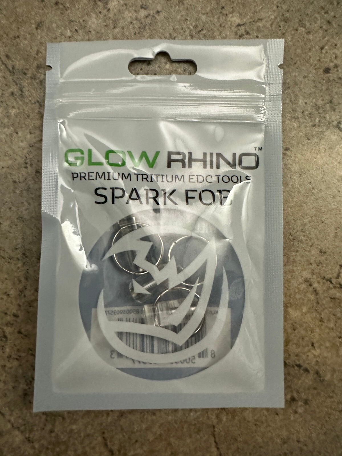 Glow Rhino The Spark FOB - Tritium Self Powered - 3 Pack Blue Tritium