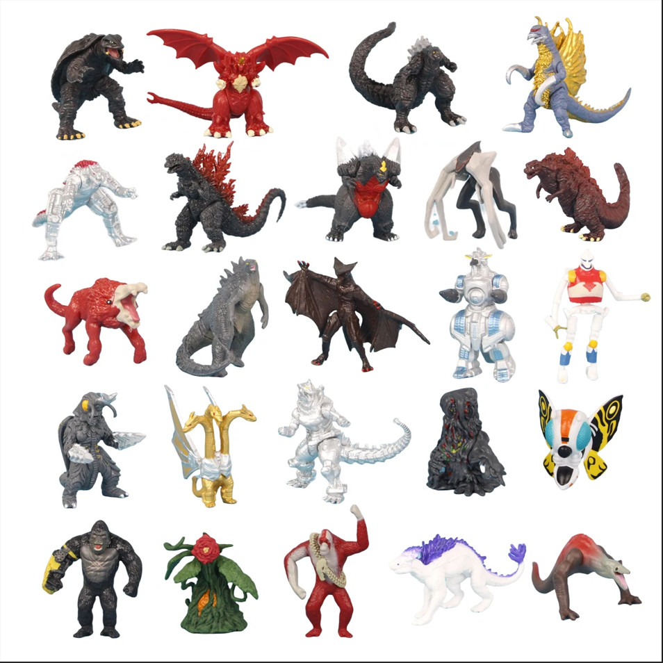 24pc Godzilla King Kong Action Figure Set - 17cm Model Toy Collection