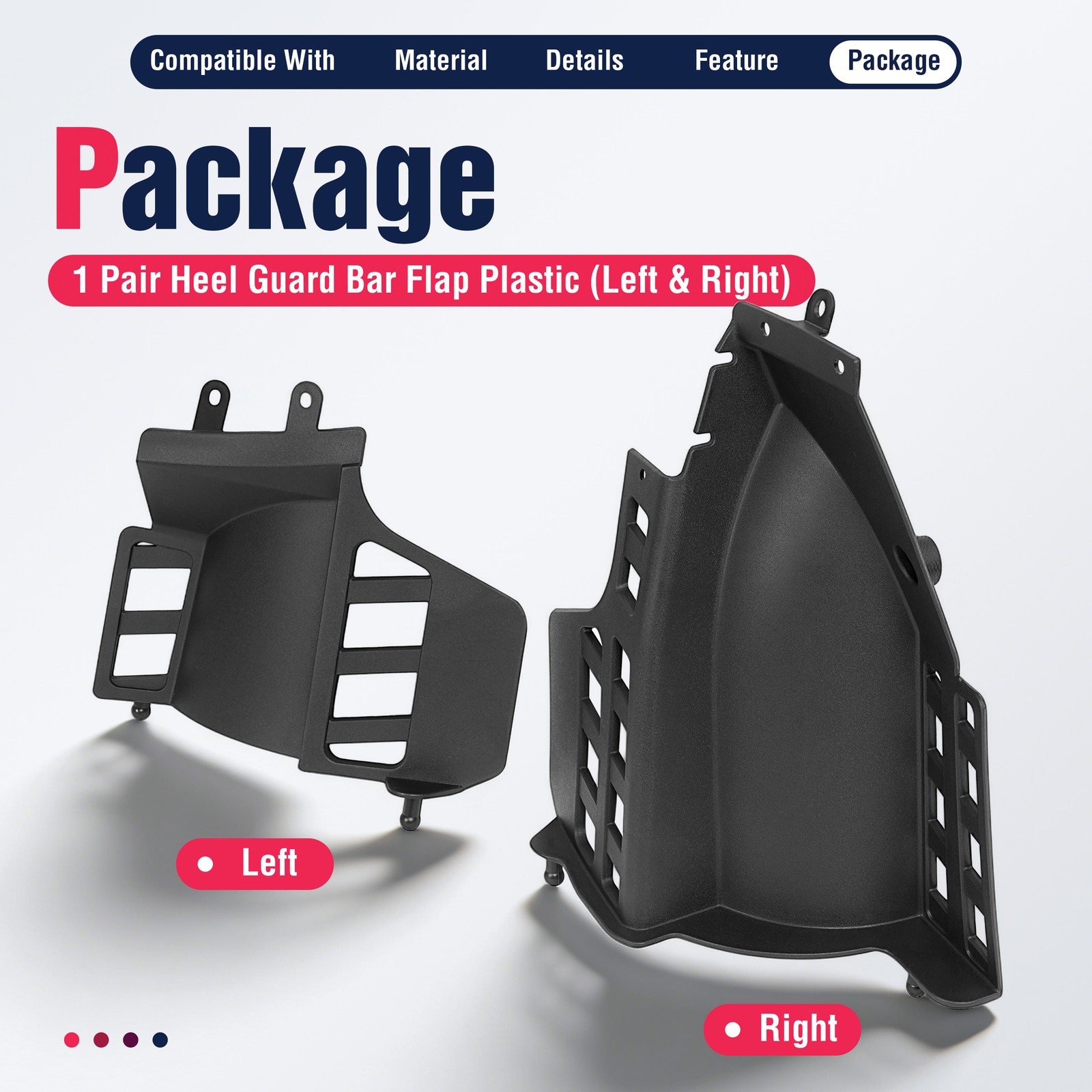 L&R Rear Heel Guards Fender Flaps Pegs For Yamaha Blaster 200 YFS200 1990-2006