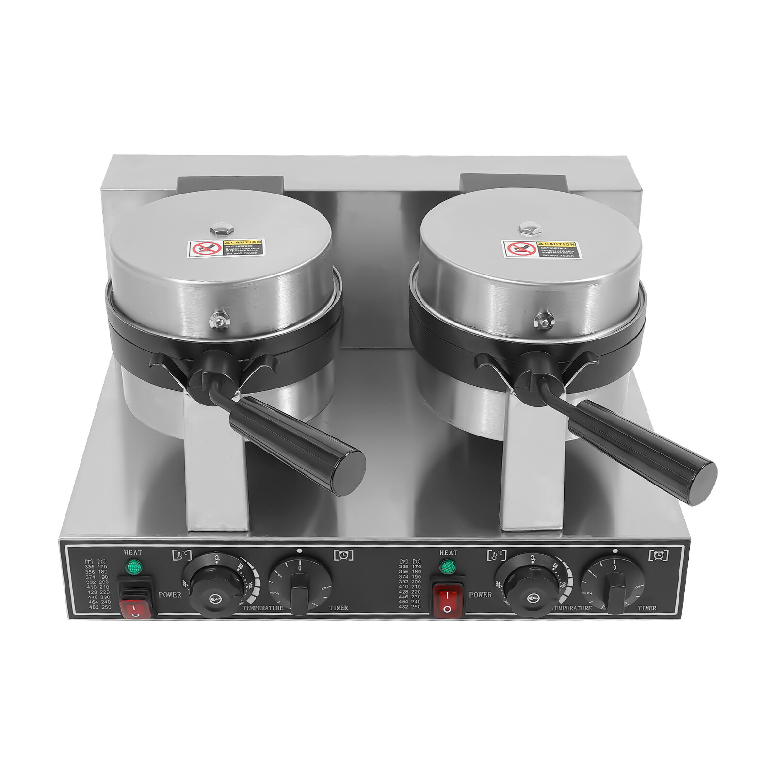 Commercial Dual Head Belgian Waffle Maker Rotating Double Waring Breakfast Maker