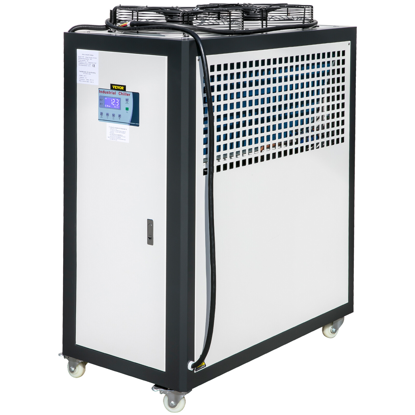 VEVOR 5 Ton Air-cooled Industrial Chiller 15KW LCD Display industrial Cooler