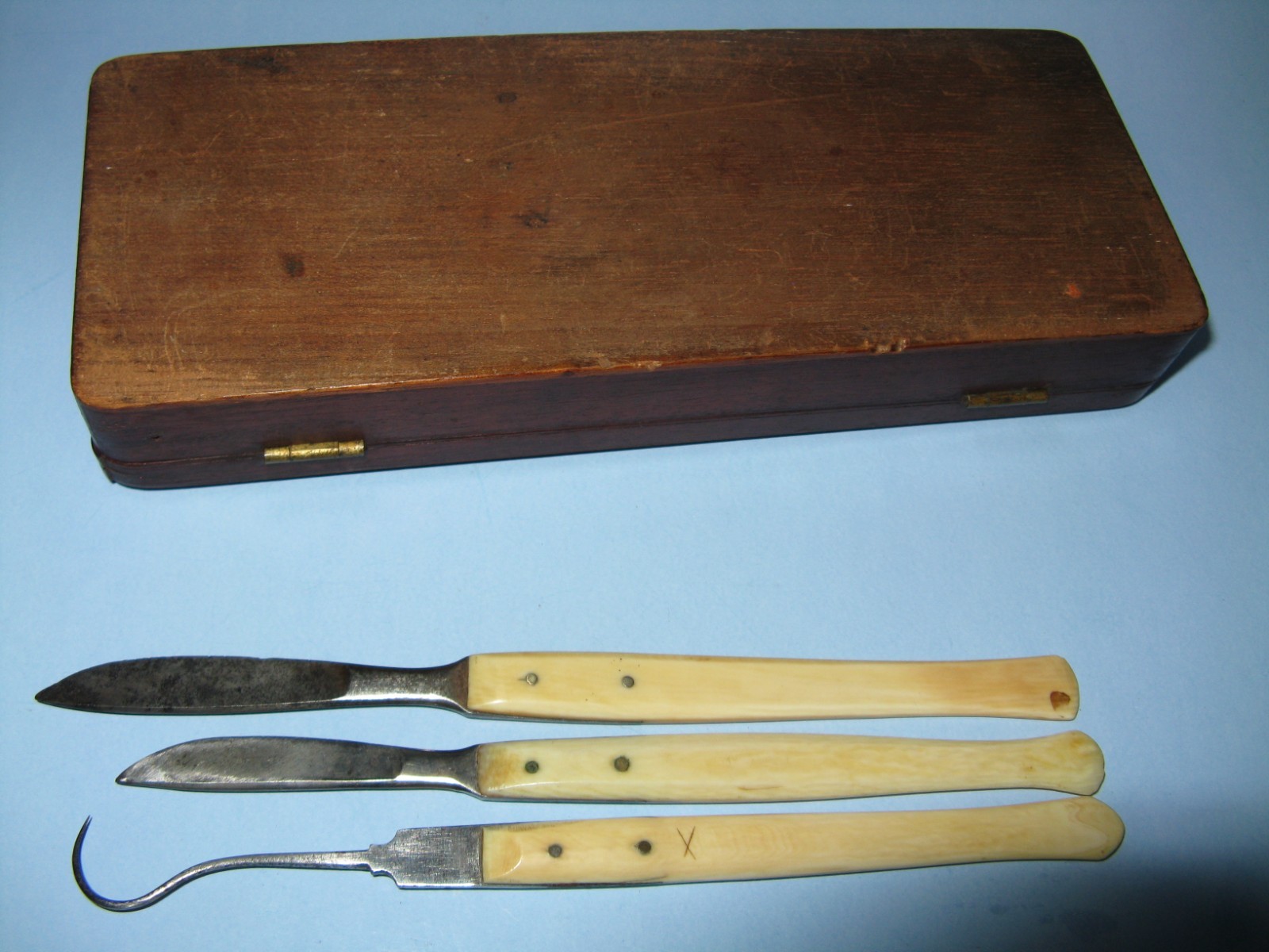Small Box of Scalpels & Hook