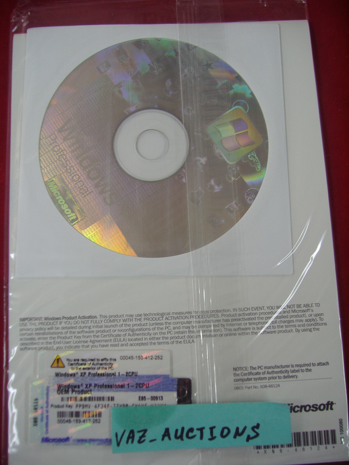 MICROSOFT WINDOWS XP PROFESSIONAL FULL OPERATING SYSTEM MS WIN PRO =NEW SEALED=