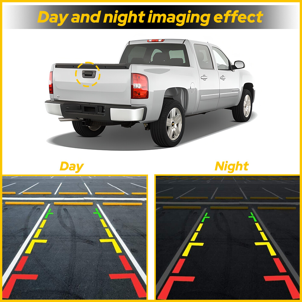 For Chevy Silverado/GMC Sierra 2007-2013 Rear View Backup Tailgate Handle Camera