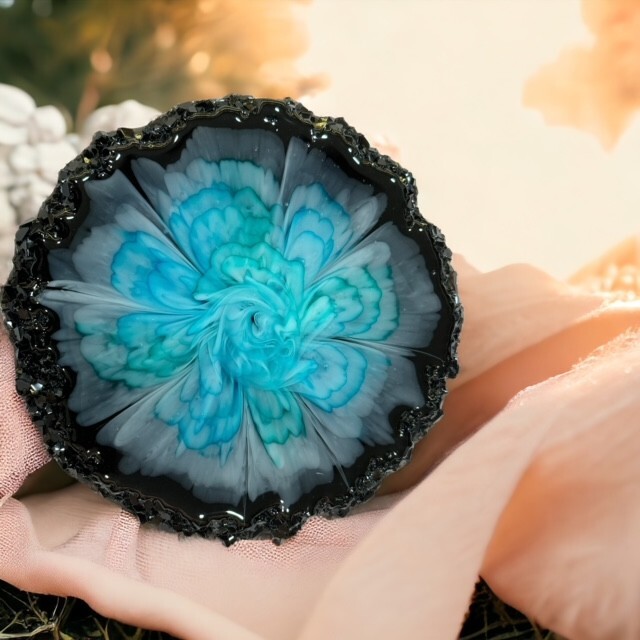 Sm 3 oz Volume Silicone Crystal Edged Tapered Coaster Mold