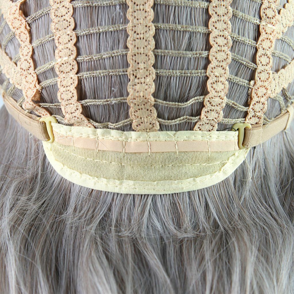 Women's Wig Long Curly Hair Wigs Hair Ombre Silver for Cosplay Party Daily Use