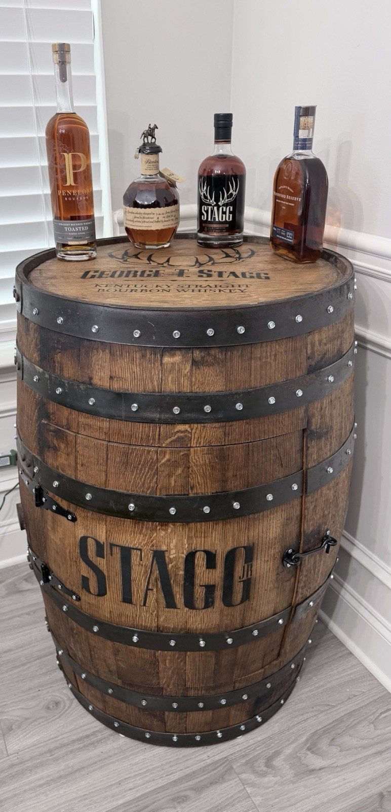 Whiskey Barrel Cabinets Bars “Free Shipping”