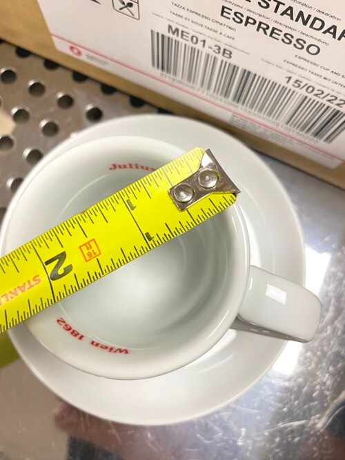 Espresso/ Julius Meinl White ME01-3B / Porcelain 6 Cups & 6 Plates Set / 2.9 Oz