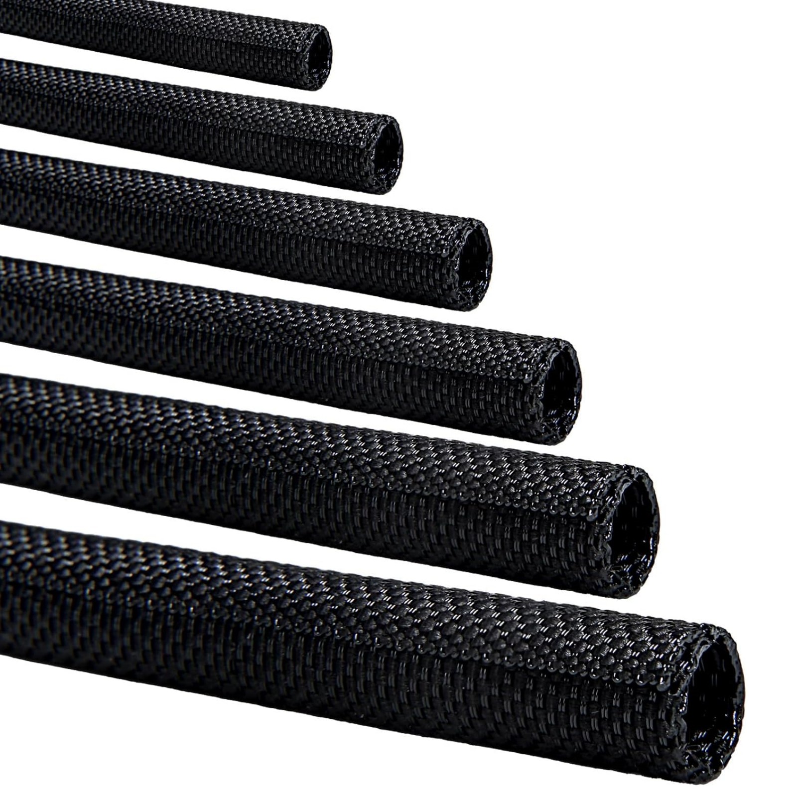 Split Braided Cable Sleeve Nylon Self Wrap Wire Loom Cord Management Protector