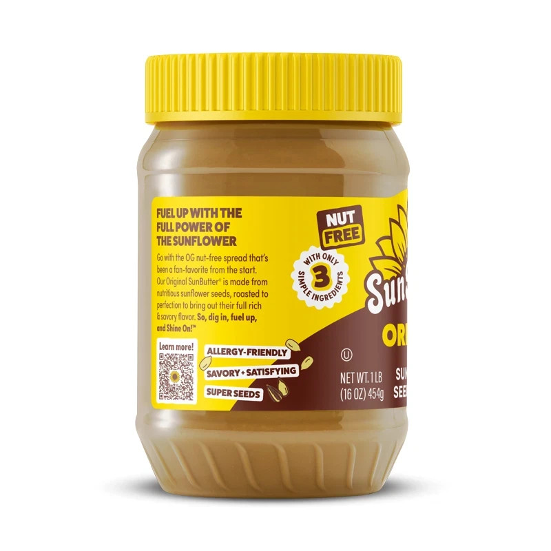 SunButter Original Sunflower Seed Butter 16 oz Jar