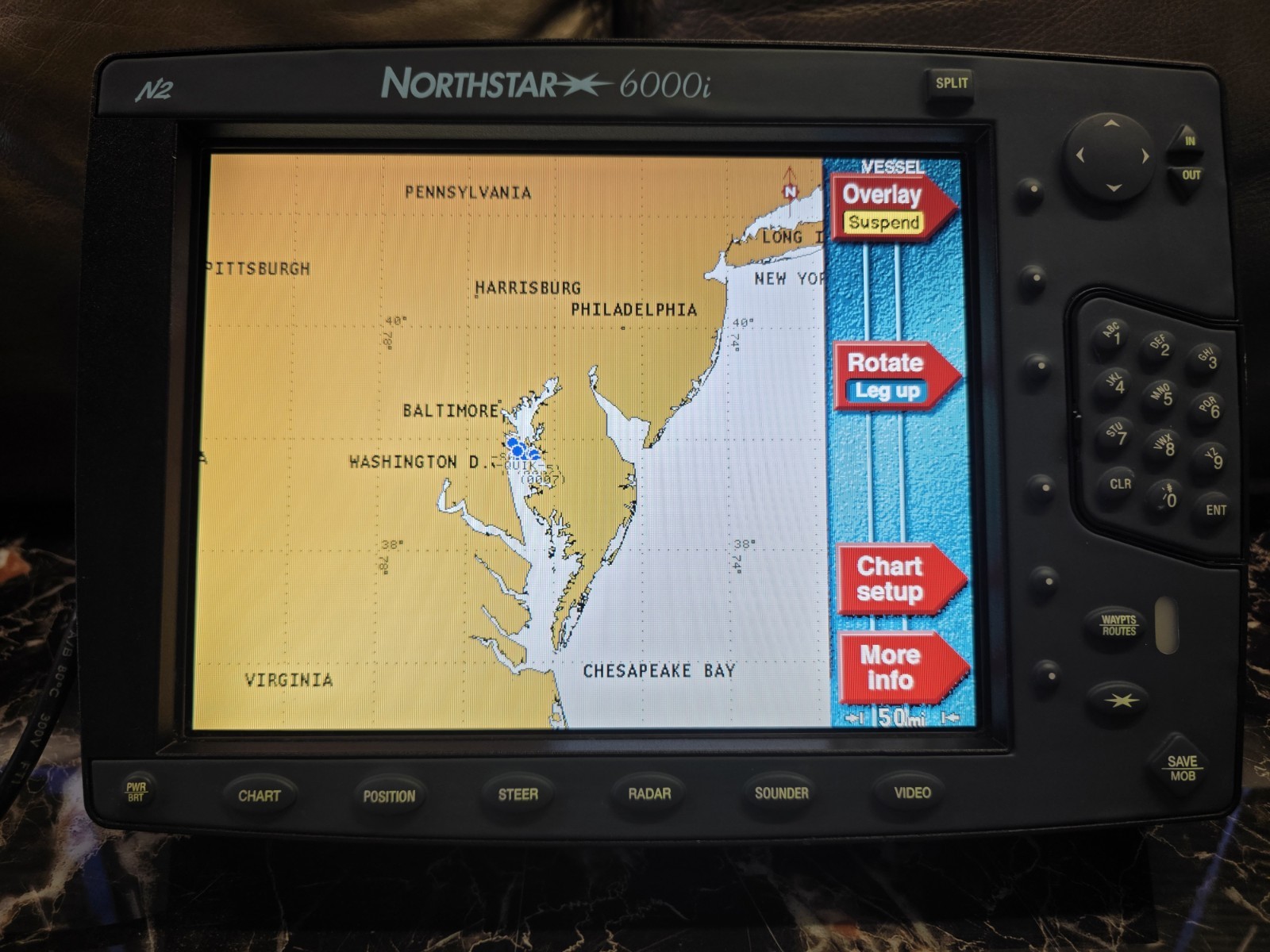 Northstar 6000i N2 10" Color Fishfinder Chartplotter Radar GPS Color Screen