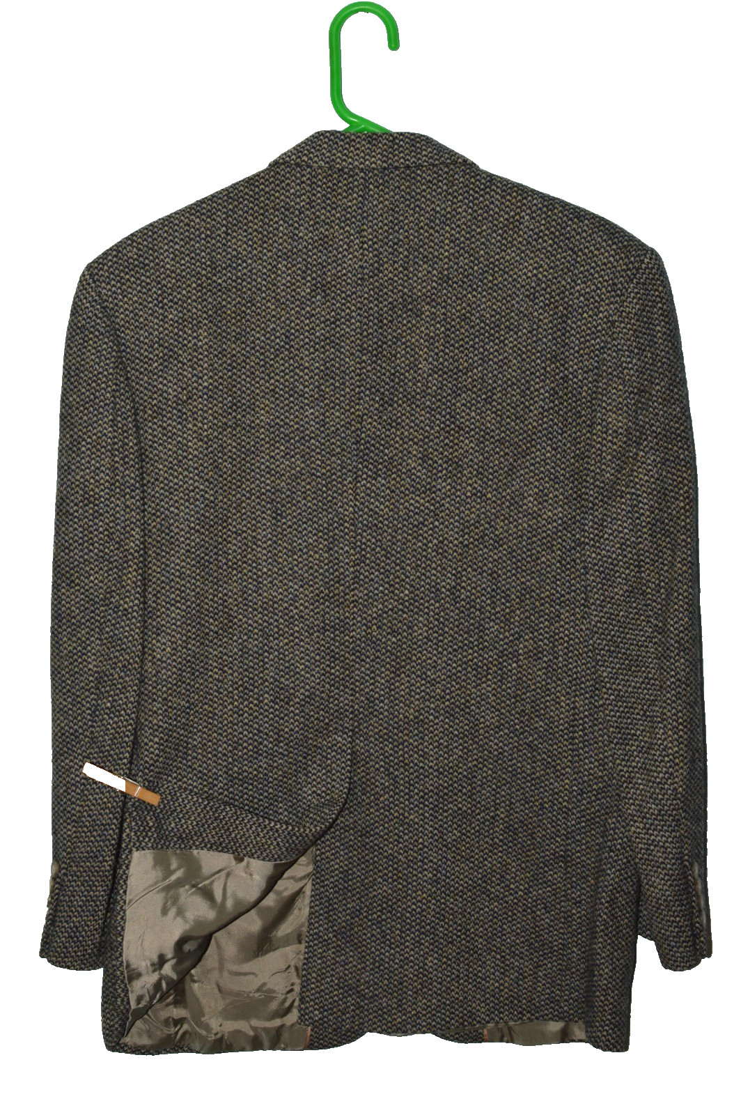 40R 40 Regular R HARRIS TWEED Gray Bird’s Eye Wool Suit Sport Coat Blazer Jacket