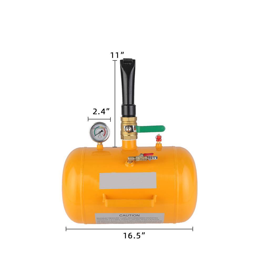 NEW 5 Gallon Air Tire Bead Blaster Seater Inflator Tank fit Truck ATV Car Yellow