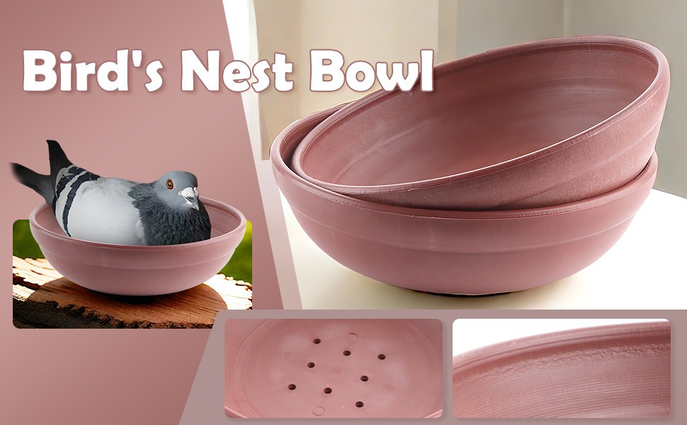 4 Pack Bird Nest Bowl Plastic Racing Pigeon Breeding Hatching for Doves Pigeon