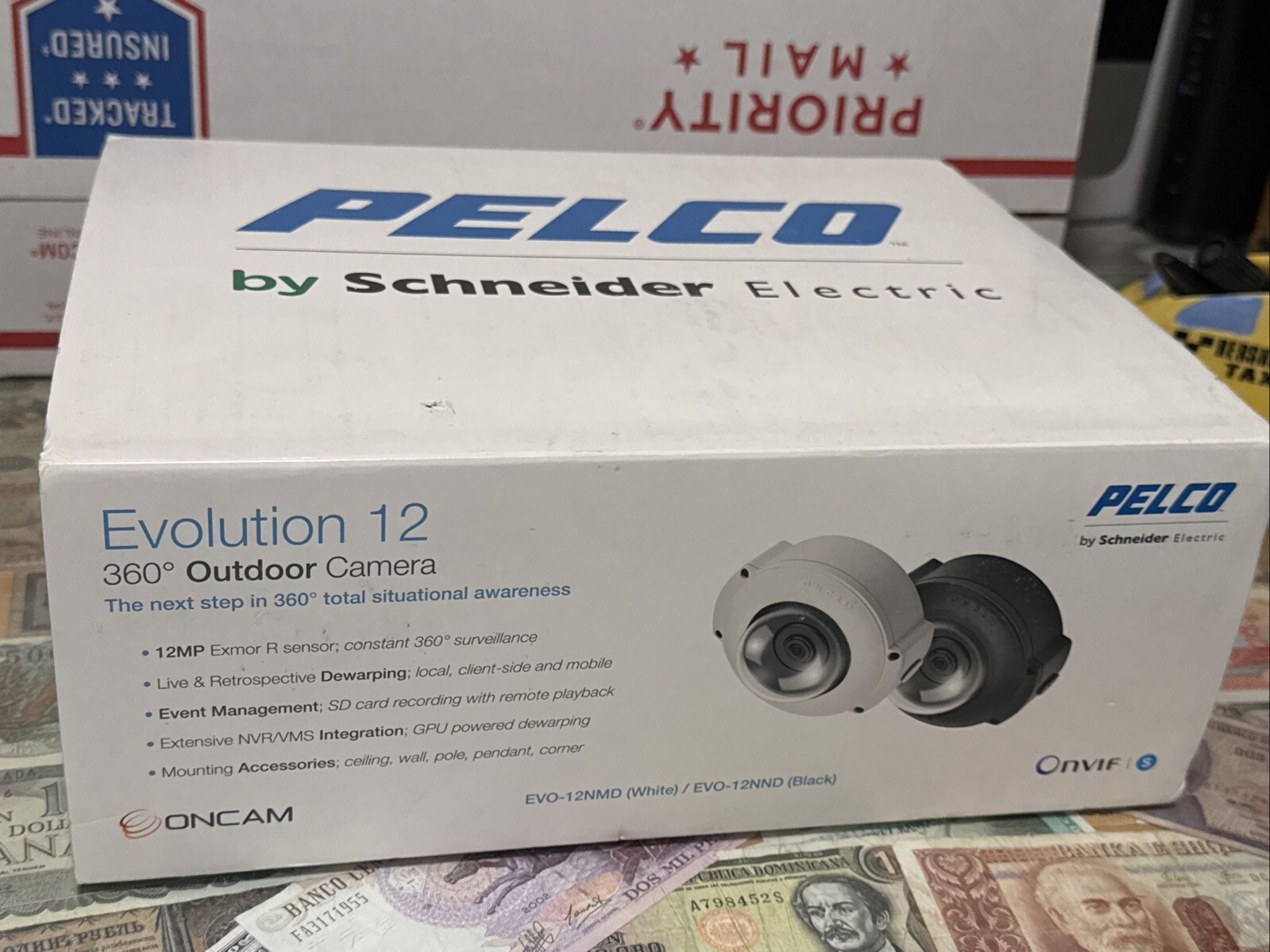 Pelco EVO-12NMD 12 Megapixel Outdoor 360-Degree Surface Mount Network Camera